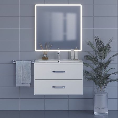 Тумба с раковиной Uperwood Foster 291020531 80х50 цвет белый