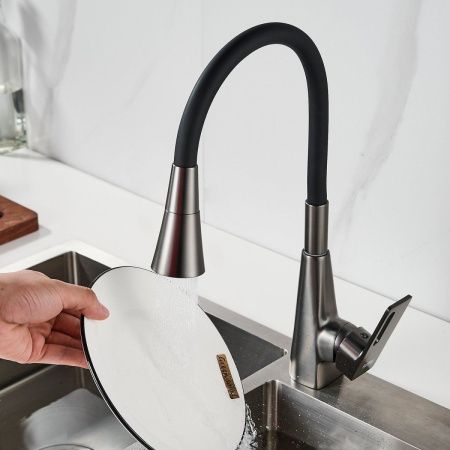 Смеситель для кухни Raffine F313T-3 на мойку оружейная сталь