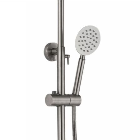 Душевая стойка Haiba HB24801-2 настенная цвет нержавеющая сталь