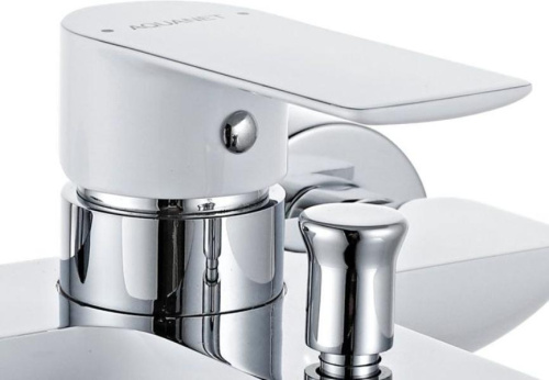 Смеситель для ванны с душем Aquanet Arctic AF520-20СW настенный белый/хром без термостата - фото 2