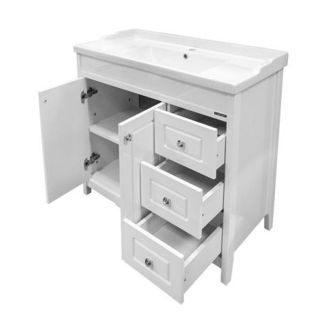 Тумба с раковиной Comforty Тбилиси 00003132630CF 90х50 напольная цвет белый