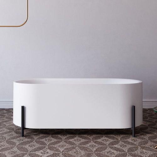 Ванна акриловая Abber AB9443 170х75 отдельностоящая овальная с каркасом