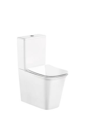 Унитаз напольный с бачком Cerutti SPA CT7838 белый с сиденьем микролифт безободковый каскадный смыв