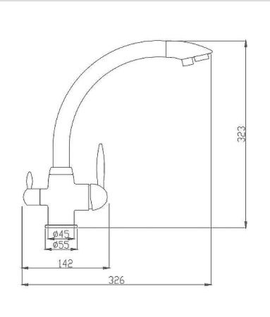 Смеситель для кухни Haiba HB76845 на мойку хром