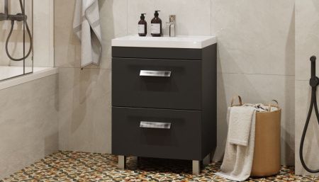 Тумба под раковину Velvex ORLANDO tnORL.60-232 60х40 напольная цвет серый