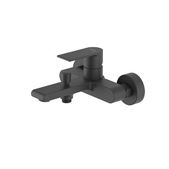 Смеситель для ванны Aquatek ЛИРА AQ1440MB настенный черный матовый без термостата