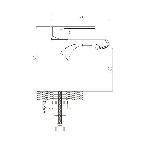 Смеситель Raffine F171 на раковину хром - фото 3