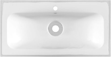 Раковина из искусственного камня Aquanet Арт 00318928 90х50 полувстраиваемая цвет белый 1 отверстие под смеситель