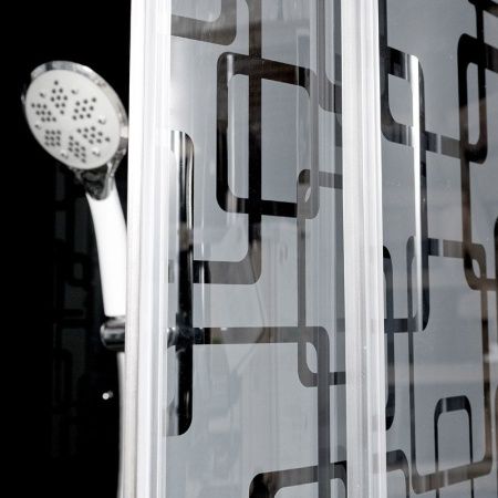 Душевая кабина AvaCan BM1590BLACK 90х90 четверть круга с крышей ориентация универсальная