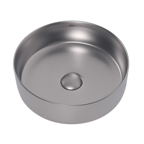 Раковина Abber BEQUEM 36 см AC2108MS накладная цвет серебро - фото 3