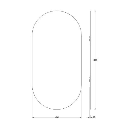 Зеркало Evoform Colora BY 0462 40х80 подвесное