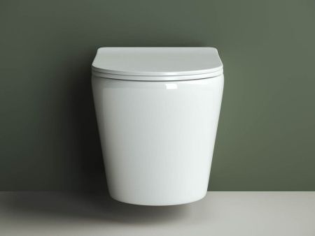 Унитаз подвесной Ceramica Nova HIGHLIGHT CN1804 белый с сиденьем микролифт безободковый душевой смыв