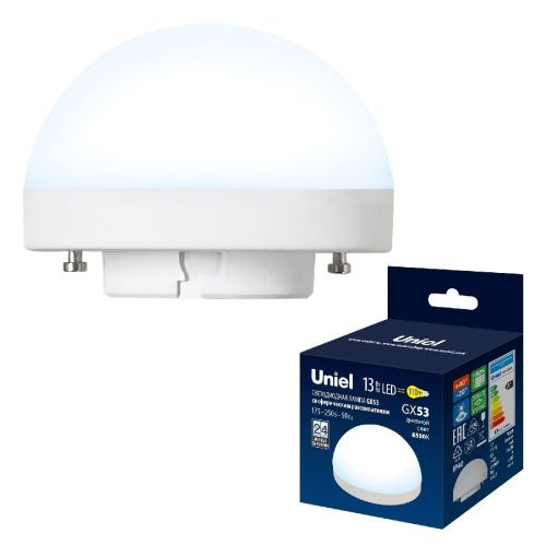 Лампа светодиодная Uniel LED-GX53-13W/6500K/GX53/FR/SPHERE PLZ02WH - фото 5