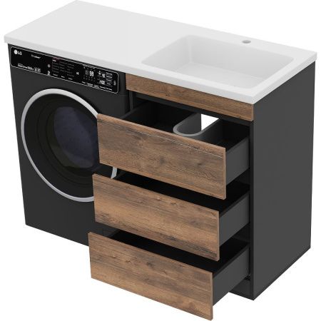 Тумба под раковину Misty Коломбо П-Кол06060-0113Я 60х50 напольная цвет коричневый/серый