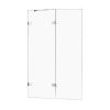 Душевая шторка на ванну New Trendy AVEXA EXK-1962 140х150 стекло прозрачное профиль хром ориентация левая