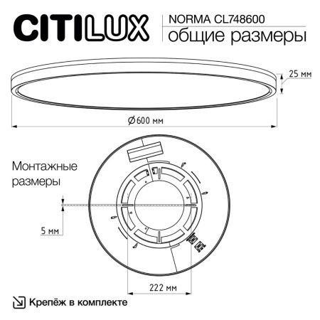 Светильник потолочный Citilux Norma (Норма) CL748600