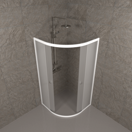 Душевой уголок Тритон Вельвет Щ0000063058 90х90 стекло матовое профиль белый без поддона