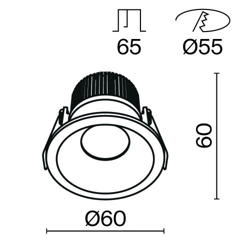 Светильник встраиваемый Maytoni Technical Zoom DL034-01-06W4K-D-B - фото 2
