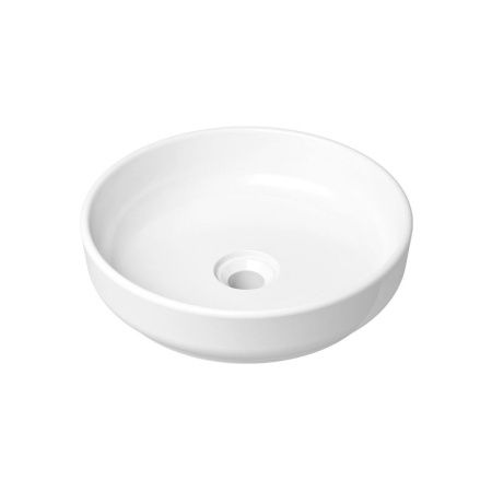 Раковина из сантехнического фарфора Lavinia Boho Bathroom Sink Slim 33311005 40х40 накладная цвет белый без отверстий под смеситель