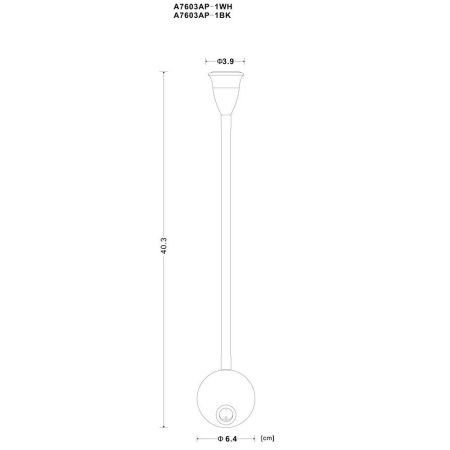 Бра Arte Lamp Twist (Твист) A7603AP-1BK