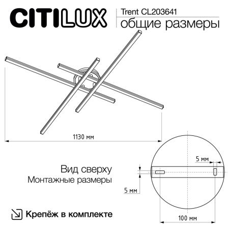 Люстра потолочная Citilux Trent (Трент) CL203641