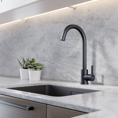 Смеситель для кухни Voda Kitchen K 55B на мойку черный
