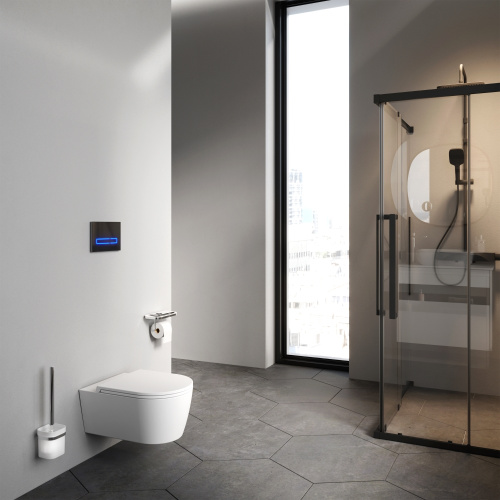 Унитаз подвесной Am.Pm Func C8F1701MWSC белый матовый с сиденьем микролифт безободковый каскадный смыв - фото 4