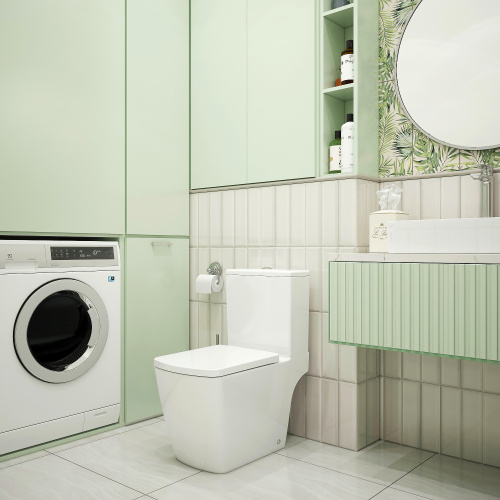 Унитаз-компакт напольный с бачком Lavinia Boho Aveo 330601CR белый глянцевый с сиденьем микролифт безободковый каскадный смыв - фото 5