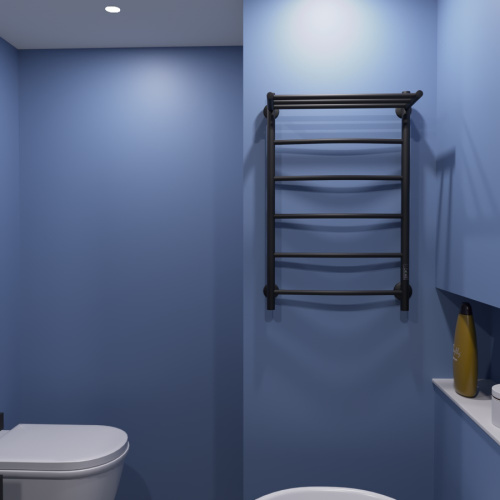 Полотенцесушитель Маргроид Вид 4 04-8050-1051-9005R 53х80 электрический черный матовый - фото 2