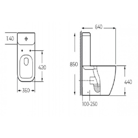 Унитаз-компакт напольный с бачком Relisan FM 501 Гл000026453 белый с сиденьем микролифт безободковый смыв торнадо