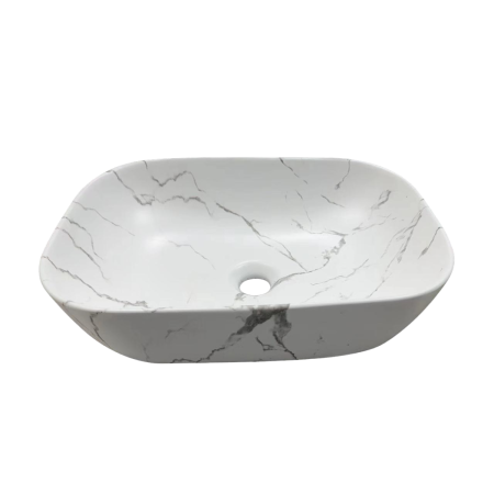 Раковина из сантехнического фарфора Cerutti SPA CR8217MMW 50х40 накладная цвет белый без отверстий под смеситель