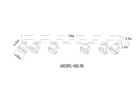 Спот Arte Lamp Amaks (Амакс) A8028PL-6BK