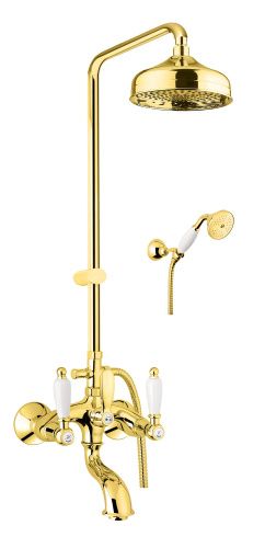 Душевая стойка Fiore 02OO0615 настенная цвет золото - фото 2