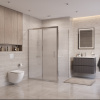 Душевой уголок BelBagno UNO-195 UNO-195-AH-1-130/90-P-Cr 130х90 стекло рифленое профиль хром без поддона
