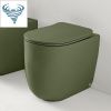 Чаша унитаза приставная Kerasan Nolita 531911 цвет зеленый без сиденья безободковая смыв торнадо