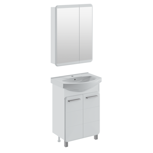 Зеркало-шкаф RUNO ЭРИКА 00-00004153 60х81 подвесной цвет белый - фото 3