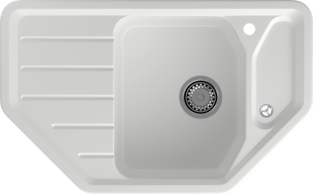 Кухонная мойка Granfest Corner C-800E иней 79х49 цвет белый поверхность матовая