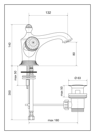 Смесители Emmevi The One 98003VSW/BR на столешницу бронза