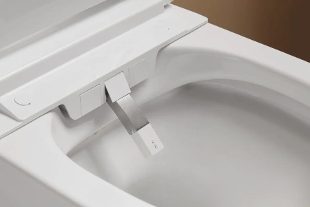 Унитаз-биде подвесной Arrow AKH1051H белый с сиденьем микролифт безободковый каскадный смыв