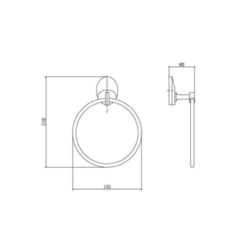 Кольцо для полотенец Fashun A1604 - фото 3