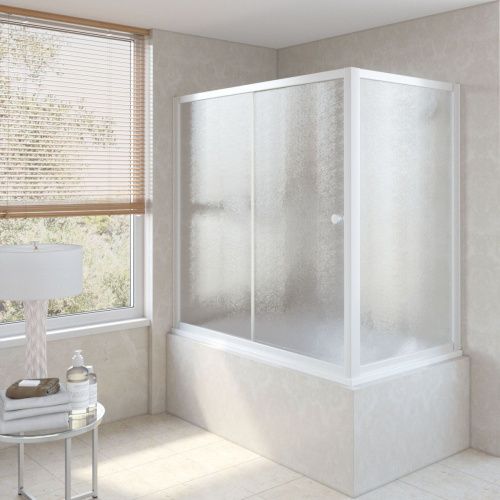 Душевая шторка на ванну Vegas-Glass ZV+ZVF TUR+NOVO ZV+ZVF NOVO 190*80 01 02 190х140 стекло рифленое профиль белый ориентация универсальная