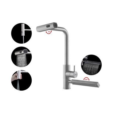 Смеситель для кухни Fashun A57131 на мойку сатин