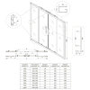 Душевая дверь Veconi Evo E4-GR-190-01-C9 190х195 стекло прозрачное профиль графит