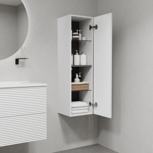 Шкаф-пенал IDDIS Bild BIL30W0i97 30х32х109 подвесной цвет белый - фото 5