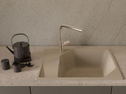 Кухонная мойка Rivelato LOCUS LS-65 beige scuro 65х50 цвет темно-бежевый - фото 5