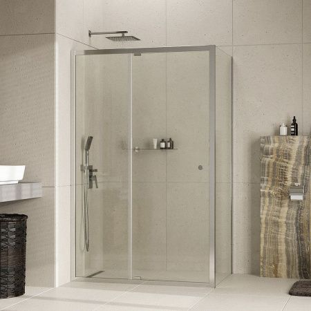 Душевой уголок Wasserkraft Aula 11P 11P17 100х80 стекло прозрачное профиль хром без поддона