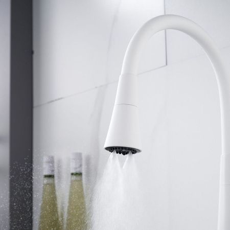 Смеситель для кухни Rose R213C на мойку белый