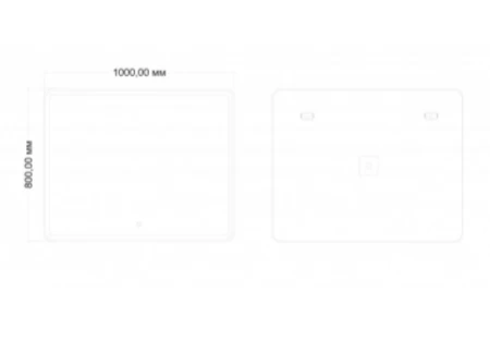 Зеркало с подсветкой Art&Max VITA AM-Vit-1000-800-DS-F 100х80 подвесное