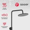 Душевая стойка Agger Thermo A2461144 настенная цвет черный с термостатом