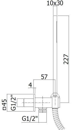 Душевая лейка Paffoni Premium ZDUP095BO цвет белый